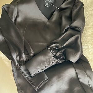 Rachel Zoe Black Satin Top